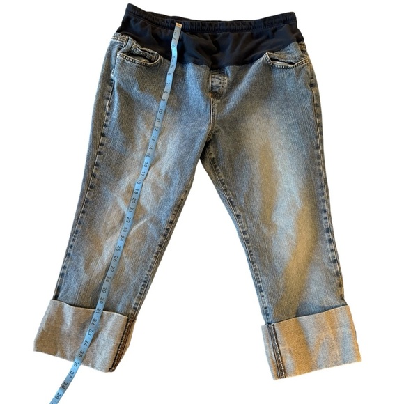 Two Hearts Maternity cuffed jeans. Size XL. Stretch panel with drawstring. - Picture 5 of 8